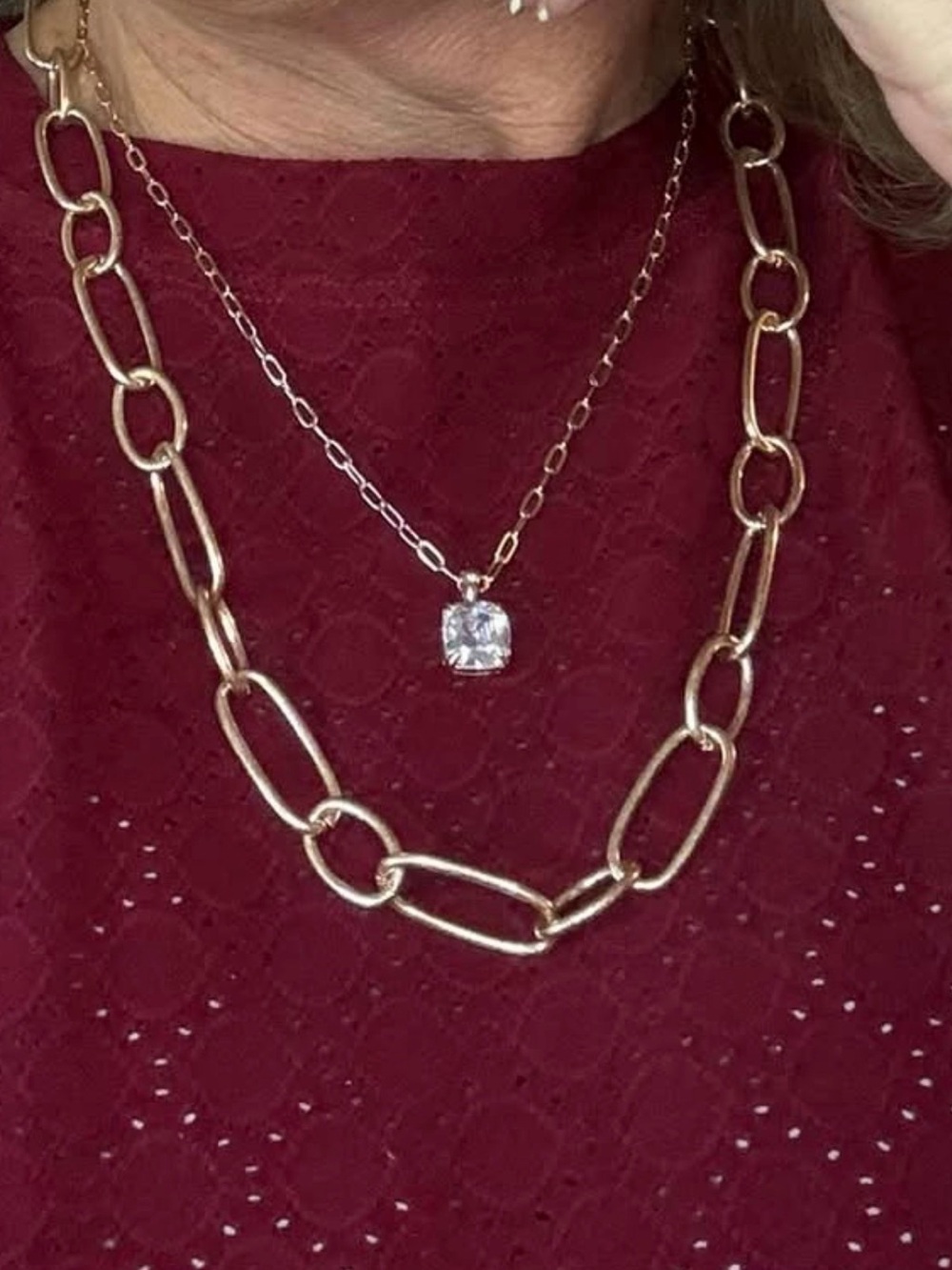 Park Lane “Veil” Gold Necklace w/Crystal